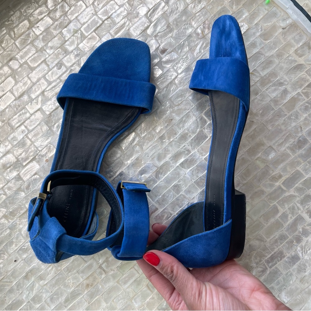 CÉLINE Paris blue suede sandals - Picture 5 of 12